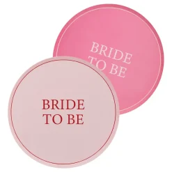Papptallerkener Bride to Be rosa