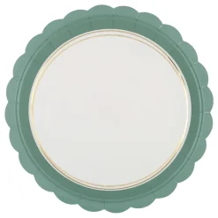 Papptallerkener Dusty Green