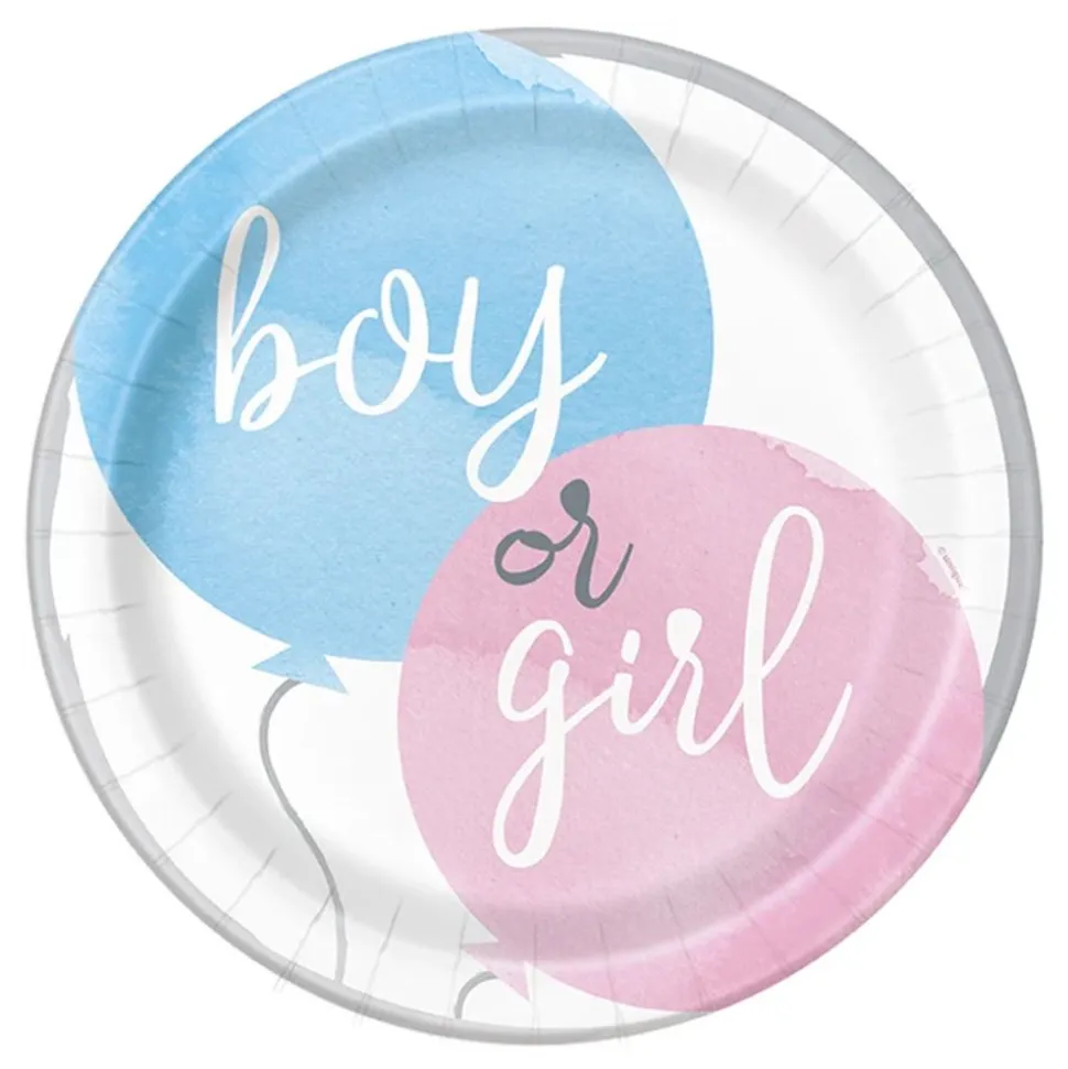 Papptallerkener Gender Reveal He & She