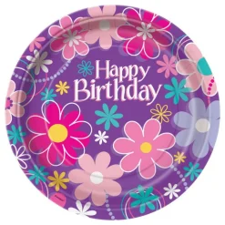 Papptallerkener Happy Birthday Lilla