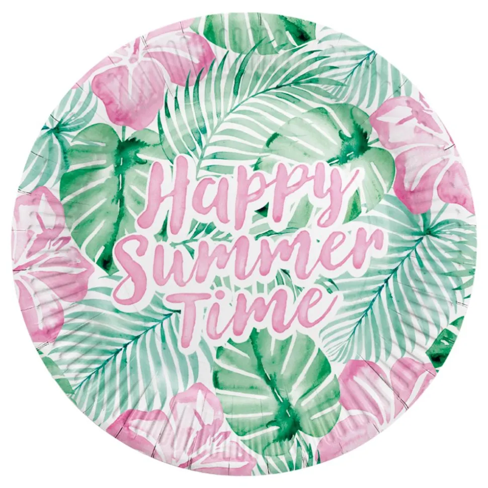 Papptallerkener Happy Summer Time