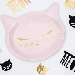 Papptallerkener Katt Rosa