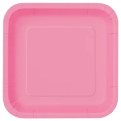 Papptallerkener Kvadrat Rosa