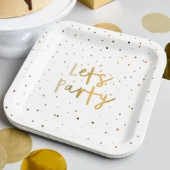 Papptallerkener Let's Party Gull