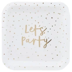 Papptallerkener Let's Party Gull