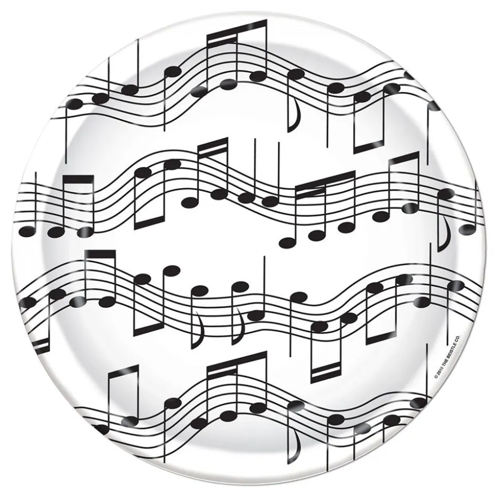 Papptallerkener Musikknoter