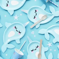 Papptallerkener Narwhal
