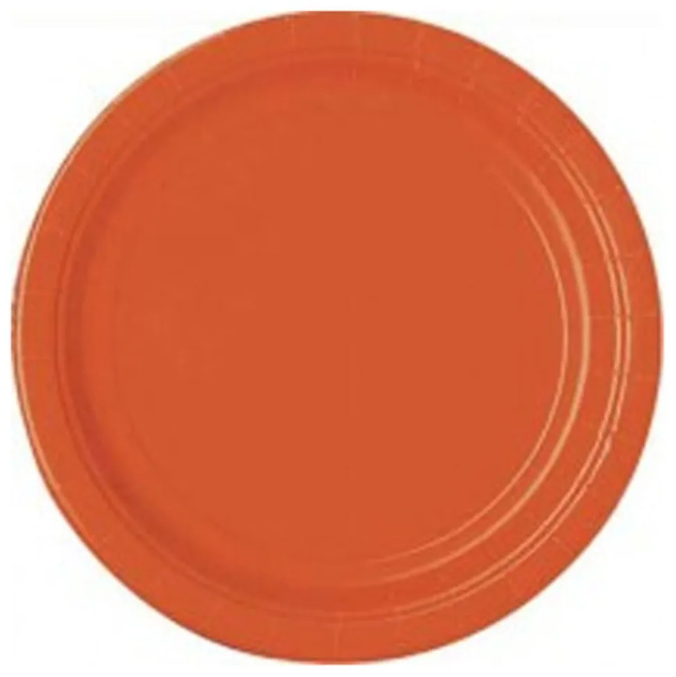 Papptallerkener Oransje