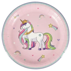 Papptallerkener Unicorns & Rainbows