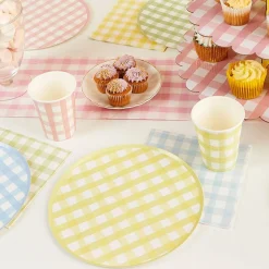 Papptallerken Gingham