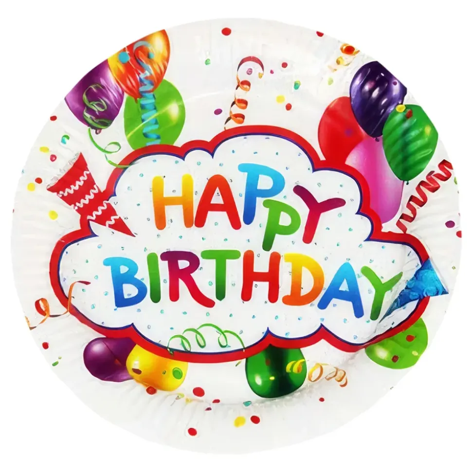Papptallerken Happy Birthday