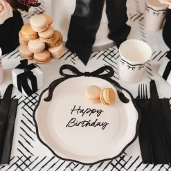 Papptallerken Happy Birthday Sløyfe