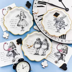 Papptallerken Mad Hatter Alice Wonderland