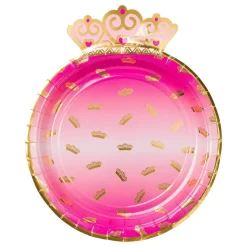 Papptallerken Prinsessekrone Rosa