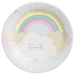 Papptallerken Rainbow & Cloud