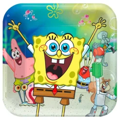 Papptallerken Svampebob Firkant