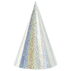 Partyhatter Holografiske Sølv