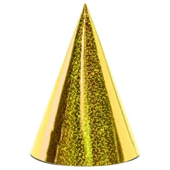 Partyhatter Holografisk Gull
