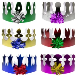 Partyhatter Kongekrone Metallisk Flerfargede
