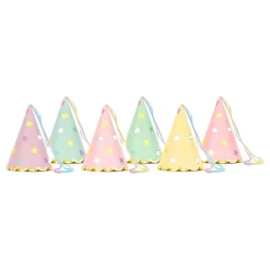 Partyhatter Pastell med Stjerner