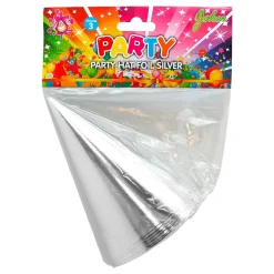 Partyhatter Sølv Metallic