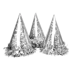 Partyhatter Sølv Metallic