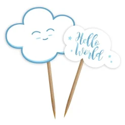 Partypicks Baby Shower Blå med Skyer