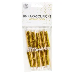 Partypicks Drinkparaply Gull Metallic