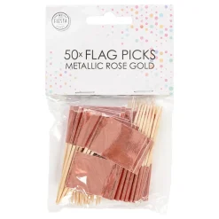 Partypicks Drinkparaply Roségull Metallic