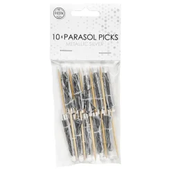 Partypicks Drinkparaply Sølv Metallic