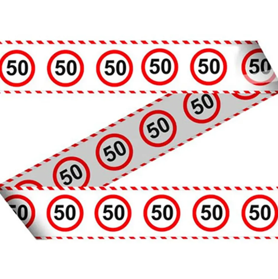 Partytape Trafikkskilt 50
