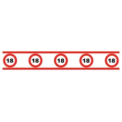 Partytape Trafikkskilt 18