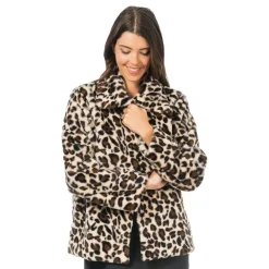 Pelsjakke Leopard Dame