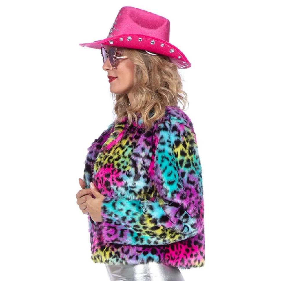 Pelsjakke Leopard Flerfarget