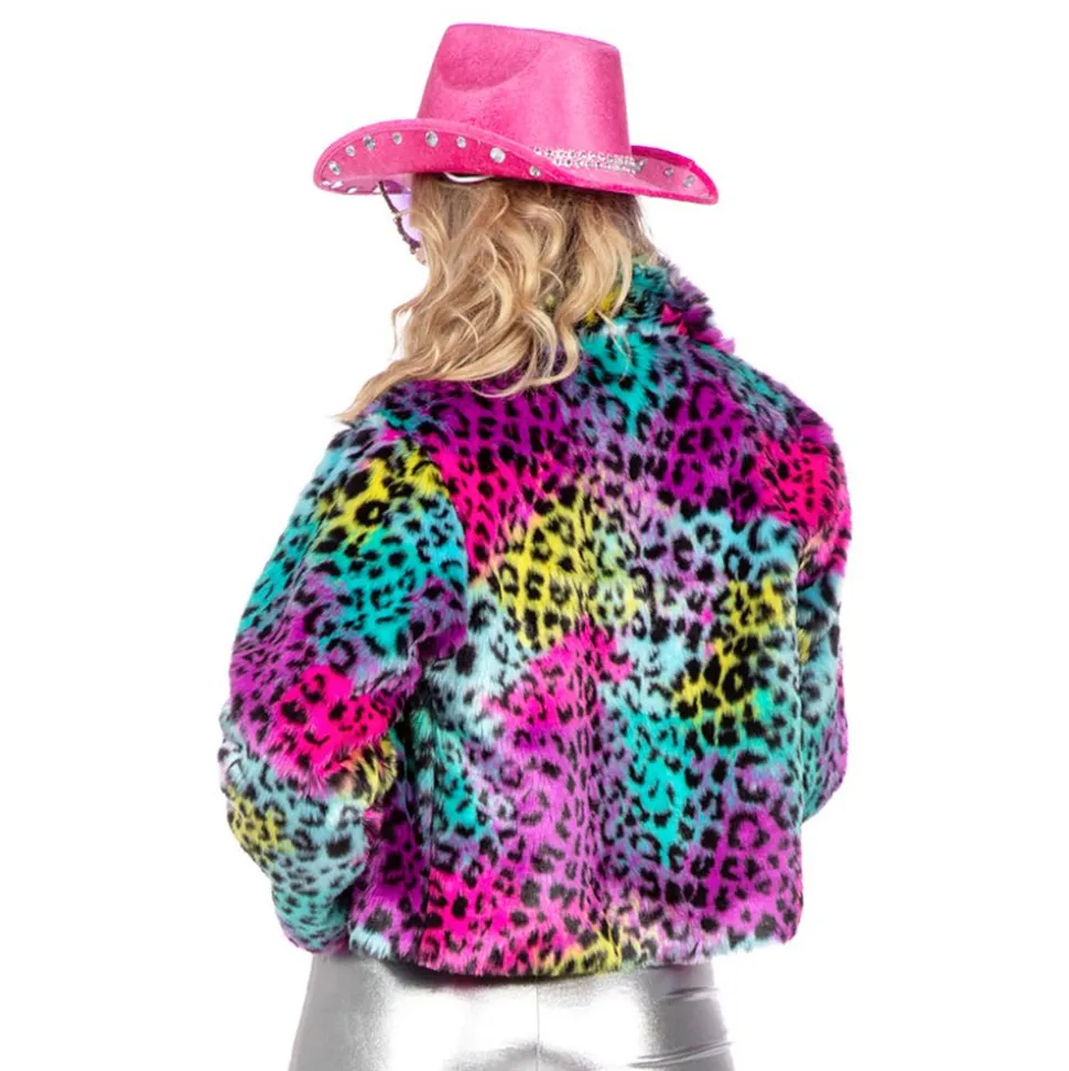 Pelsjakke Leopard Flerfarget