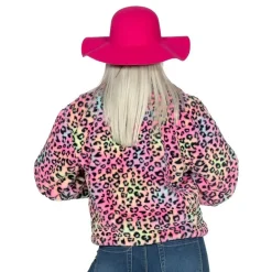 Pelsjakke Leopard Rosa