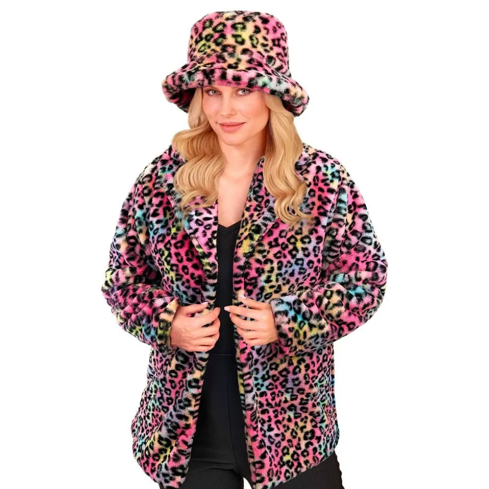 Pelsjakke Leopard Rosa