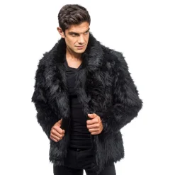 Pelsjakke Svart