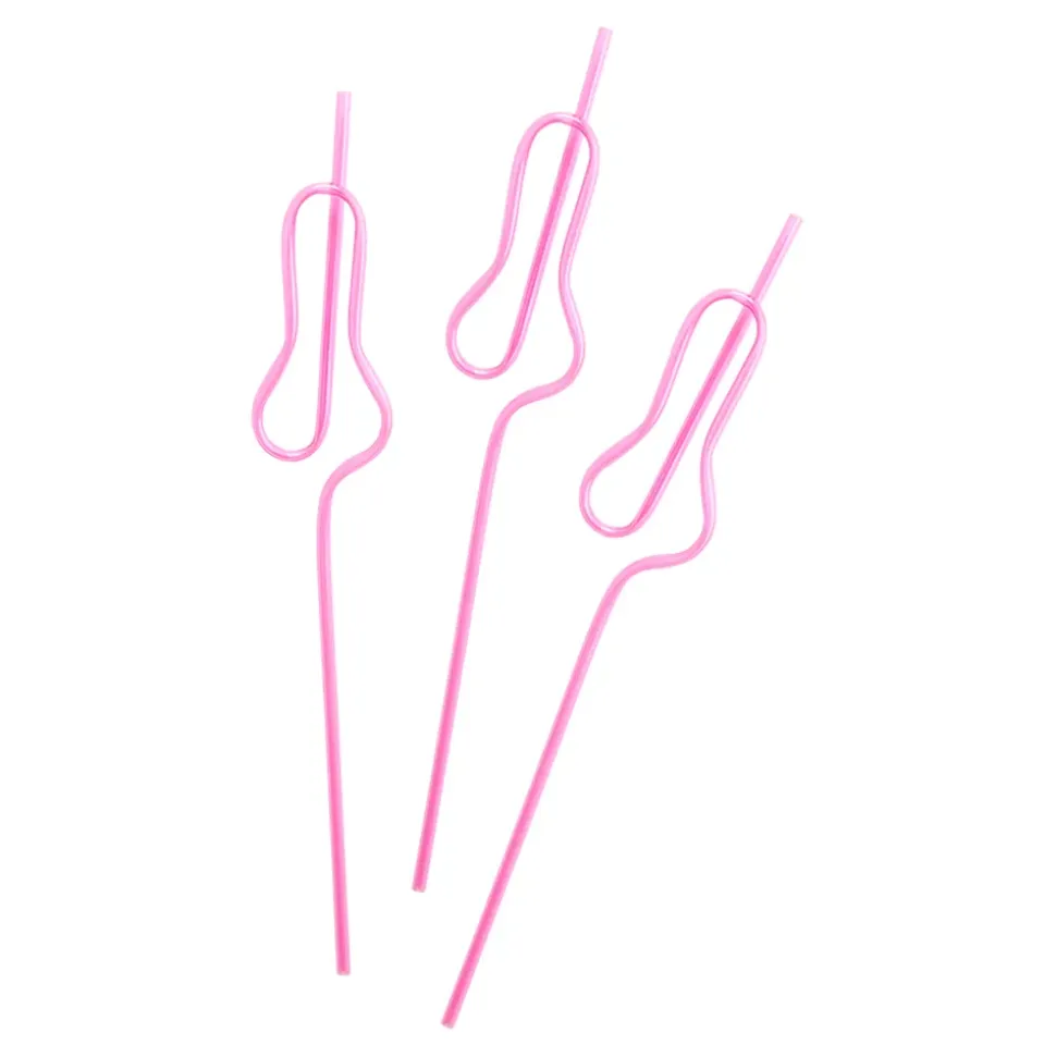 Penis Sugerør Rosa Gjenbrukbare