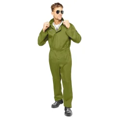 Pilot Grønn Jumpsuit Kostyme