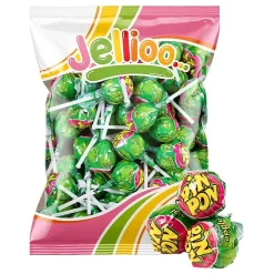Pin Pon Lollipop Gum Sour Green Apple Storpakning