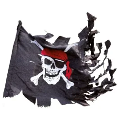 Piratflagg Jolly Roger Slitt