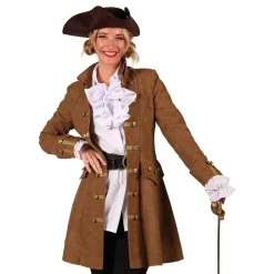 Piratjakke Brun Dame Deluxe
