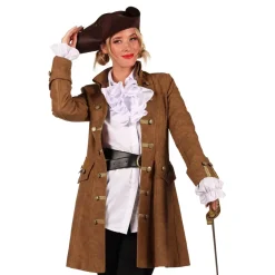 Piratjakke Brun Dame Deluxe