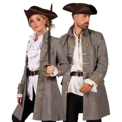 Piratjakke Grå Dame Deluxe