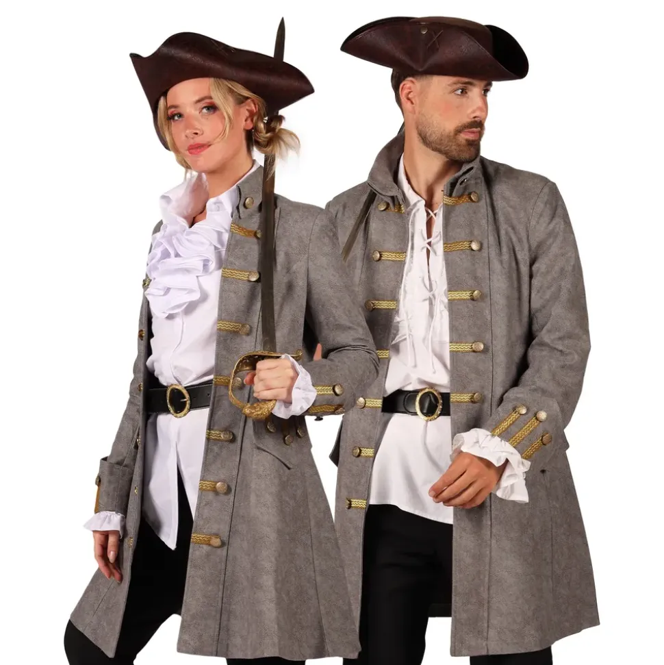 Piratjakke Grå Herre Deluxe