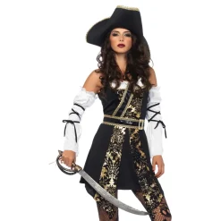 Piratkaptein Dame Deluxe Kostyme