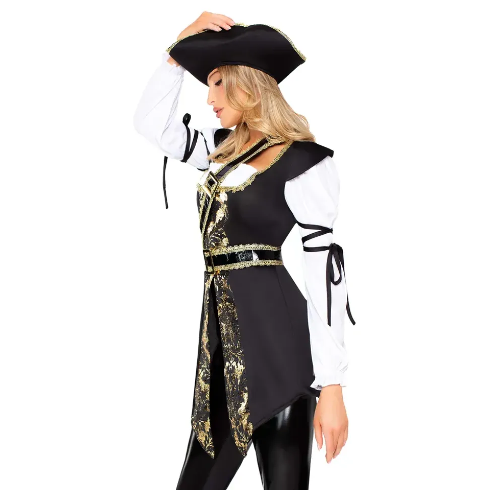 Pirat Kaptein Dame Deluxe Kostyme