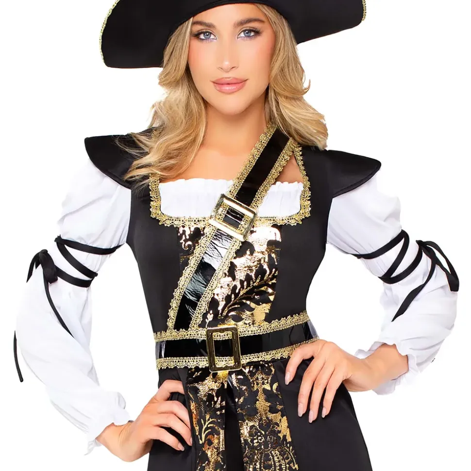 Pirat Kaptein Dame Deluxe Kostyme
