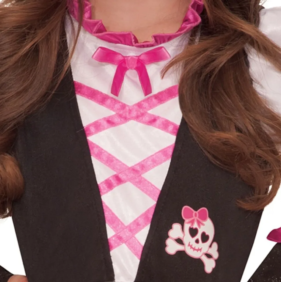 Piratkjole Rosa Kids Maskerade Kostyme